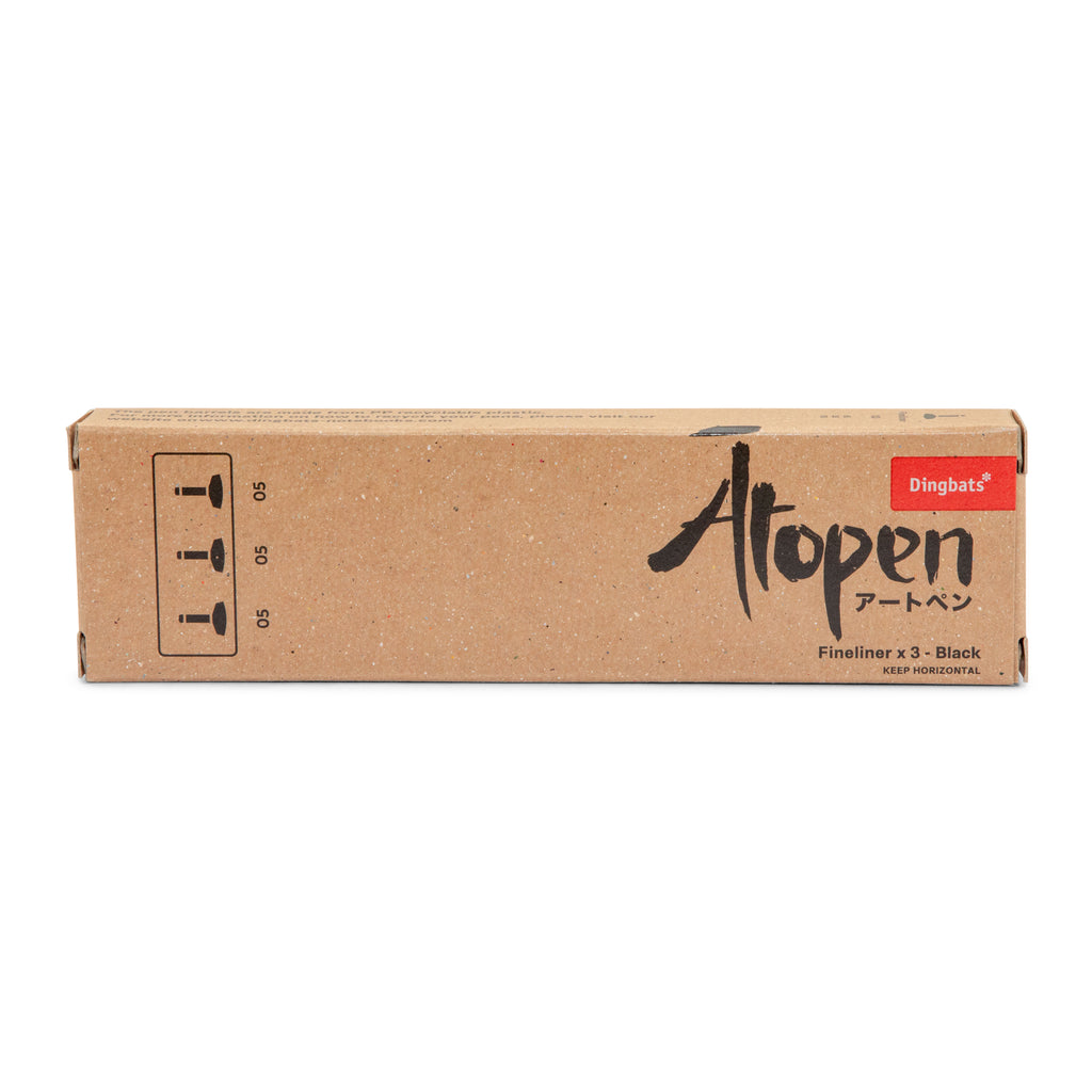 Ātopen Fineliner Schwarz Stifte Set - 3er Pack