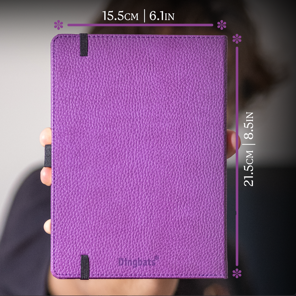 Dingbats* Hardcover Notebook A5+ Wildlife - Hippo Purple