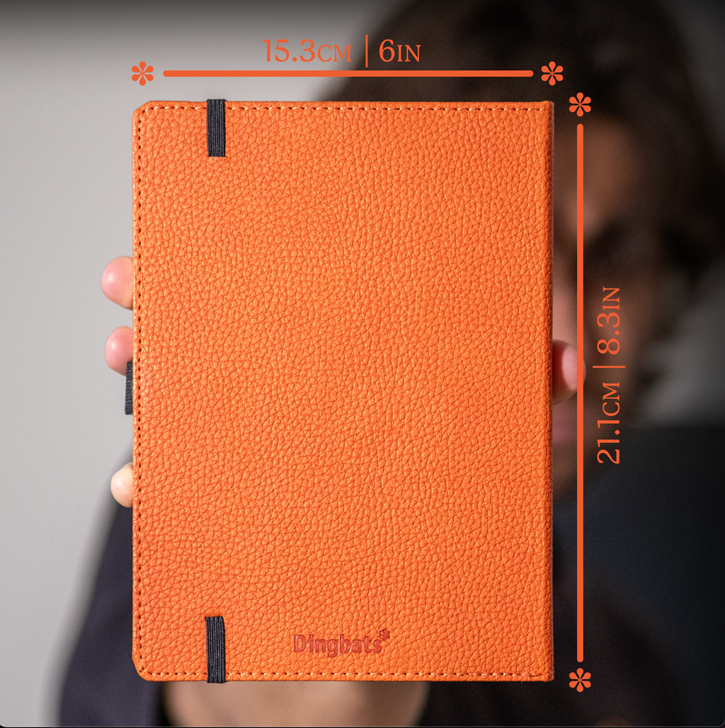 Dingbats* Hardcover Notebook Wildlife - Tiger Orange