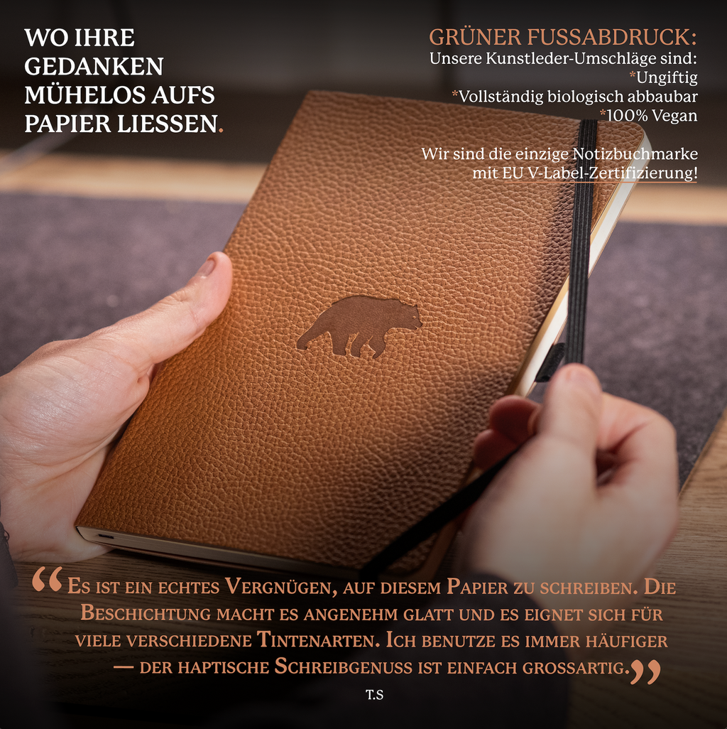 Dingbats* Softcover Notebook A5+ Wildlife - Bear Brown