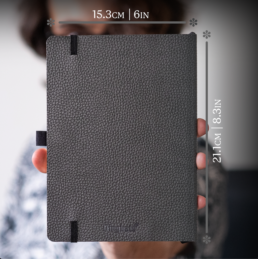 Dingbats* Softcover Notebook A5+ Wildlife - Elephant Grey