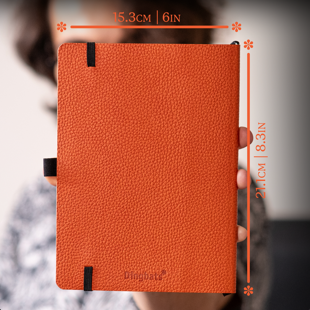 Dingbats* Softcover Notebook A5+ Wildlife - Tiger Orange