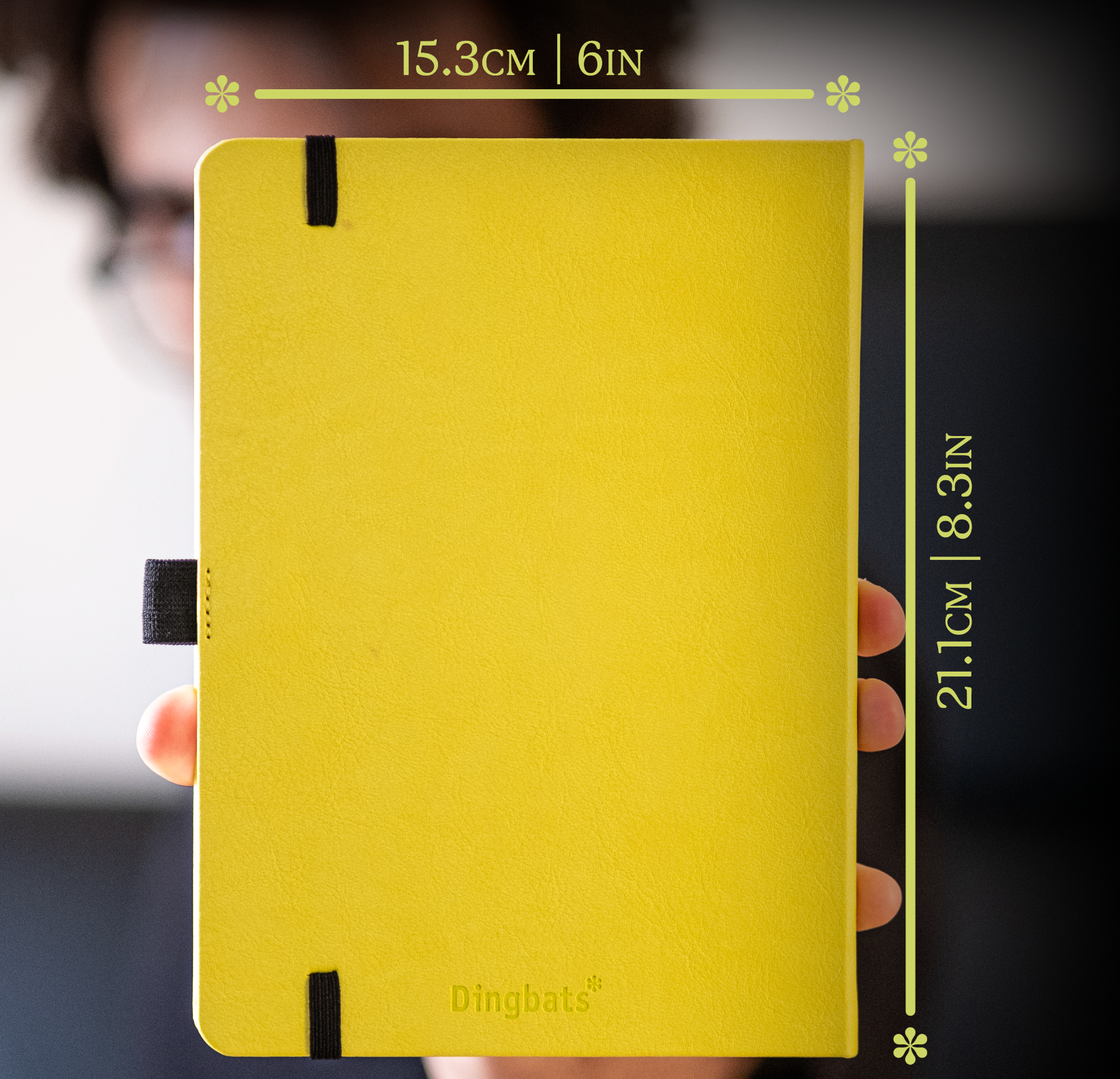 Dingbats* Hardcover Notebook A5 Earth - Lime Yasuni