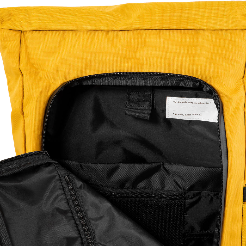 Dingbats - Roll Top Backpack - Yellow