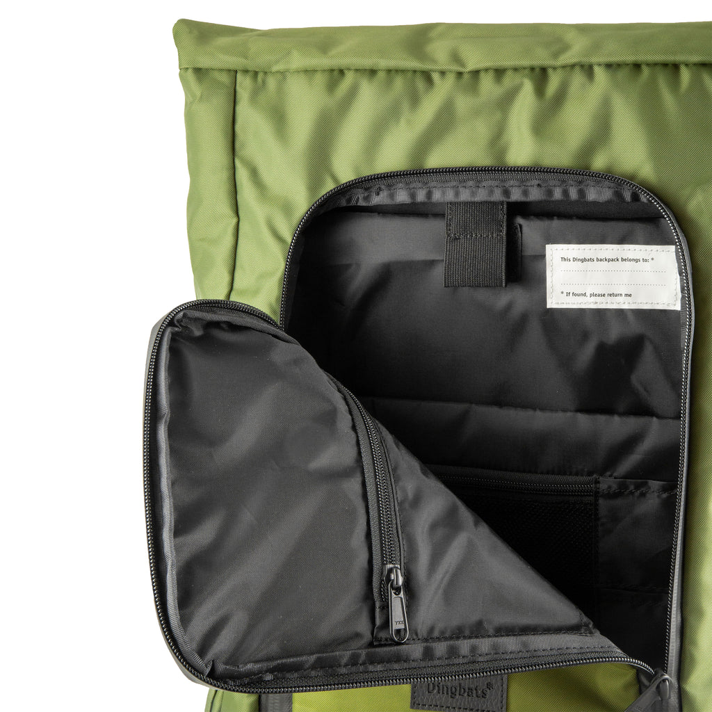 Dingbats - Roll Top Backpack - Green