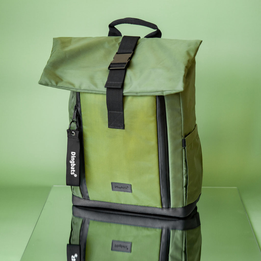 Dingbats - Roll Top Backpack - Green