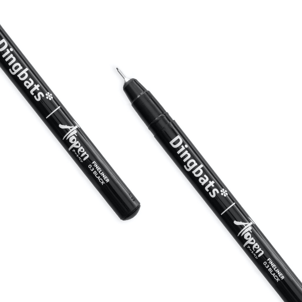 Ātopen Fineliner Schwarz Stifte Set - 4er Pack
