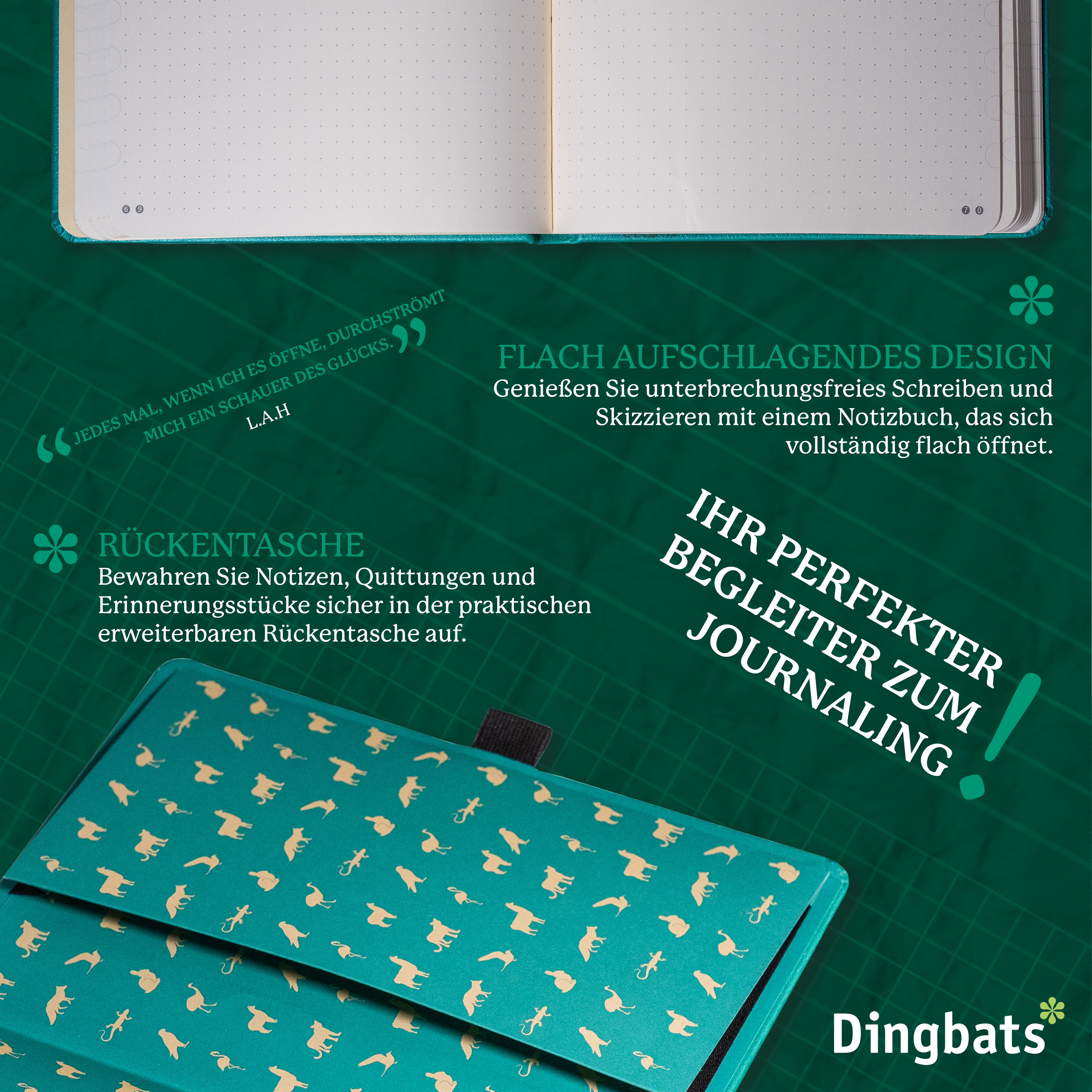 Dingbats* Hardcover Notebook A5 Earth - Emerald Eduardo Avaroa