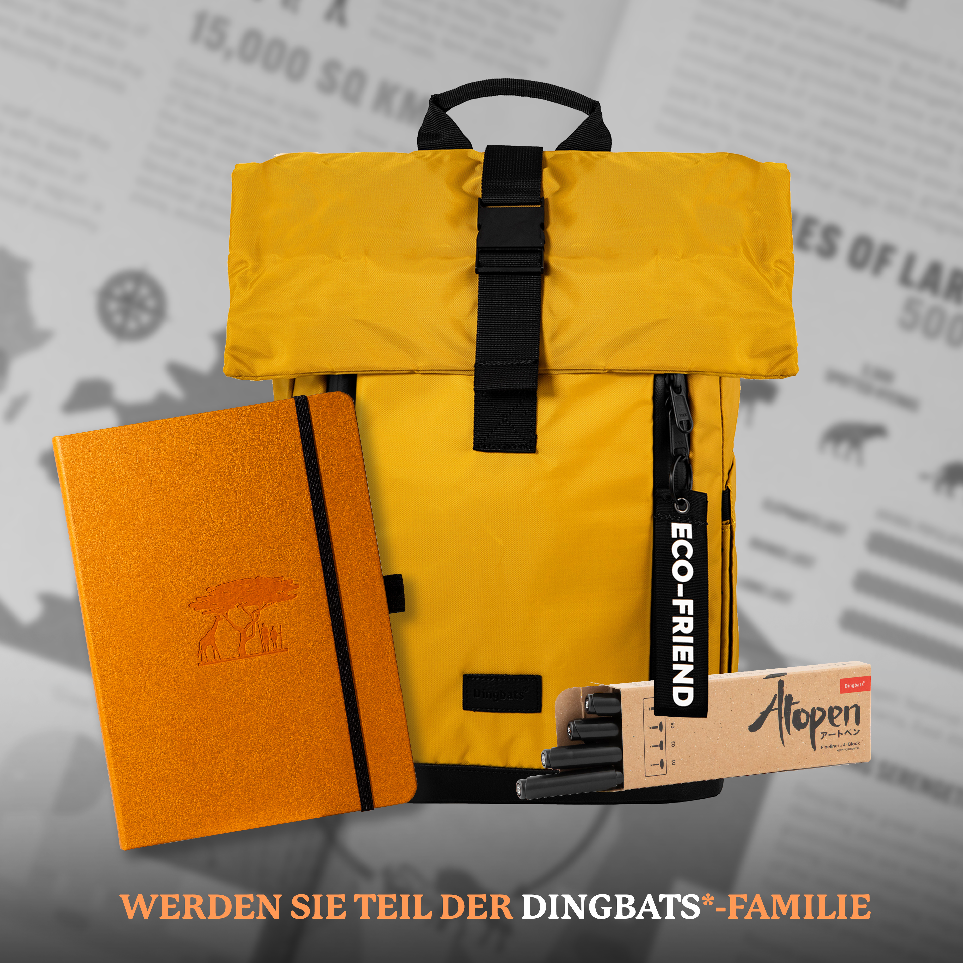 Dingbats* Hardcover Notebook A5 Earth - Tangerine Serengeti