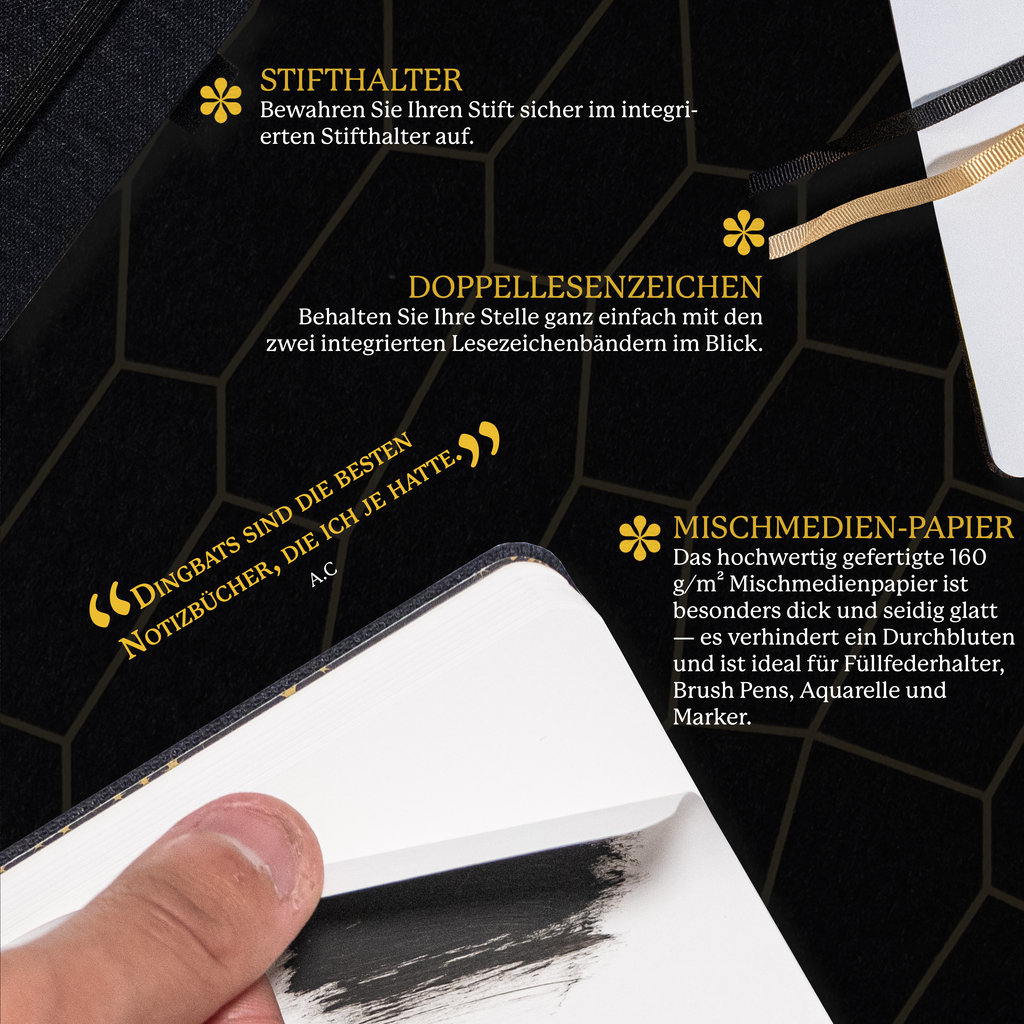 Dingbats* Hardcover Notebook B5 Pro - Bee