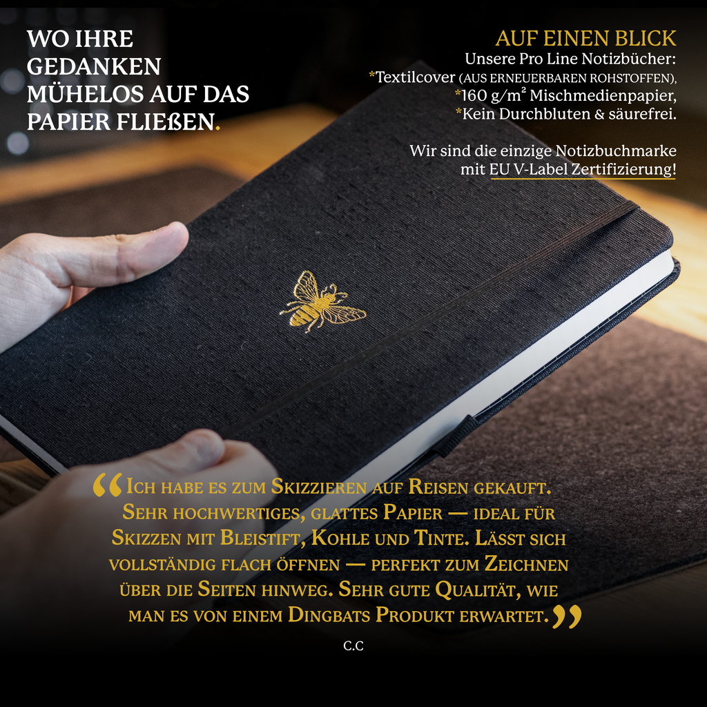 Dingbats* Hardcover Notebook B5 Pro - Bee