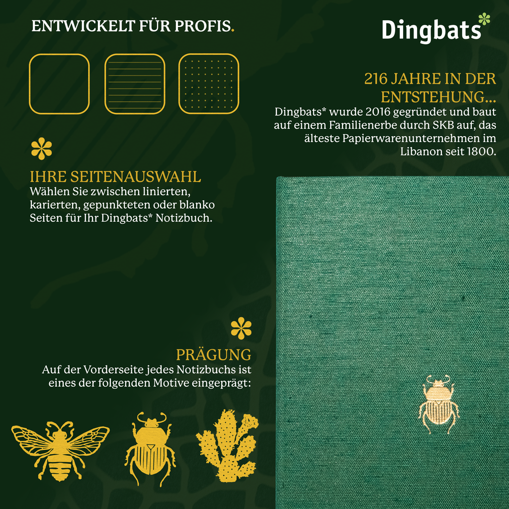 Dingbats* Hardcover Notebook B5 Pro - Beetle