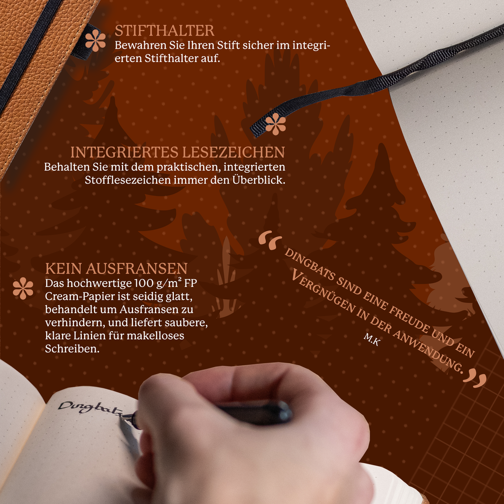 Dingbats* Hardcover Notebook Wildlife - Bear Brown