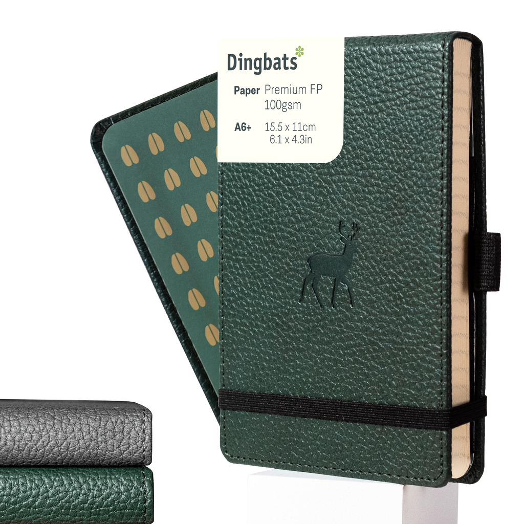 Dingbats* Hardcover Notebook Wildlife - Deer Green