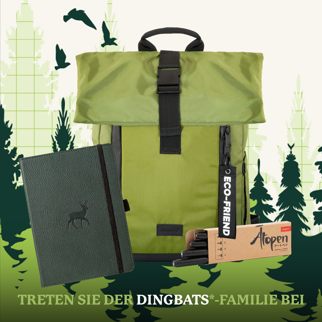 Dingbats* Hardcover Notebook Wildlife - Deer Green