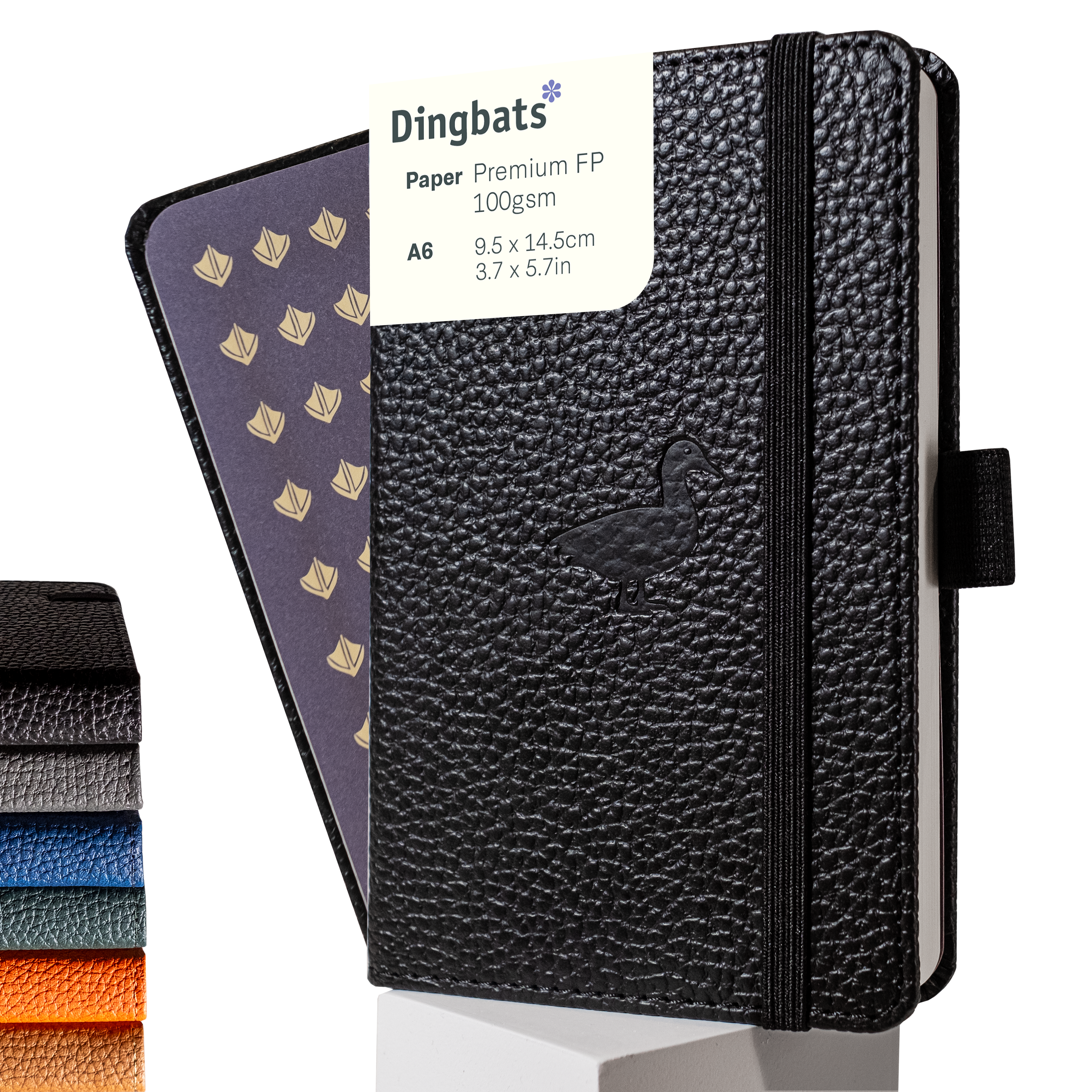 Dingbats* Hardcover Notebook Wildlife - Duck Black