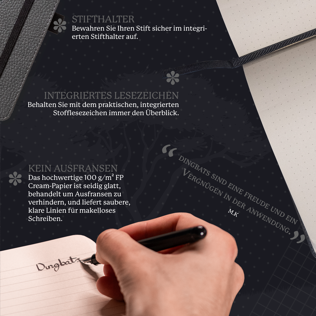 Dingbats* Hardcover Notebook Wildlife - Elephant Grey