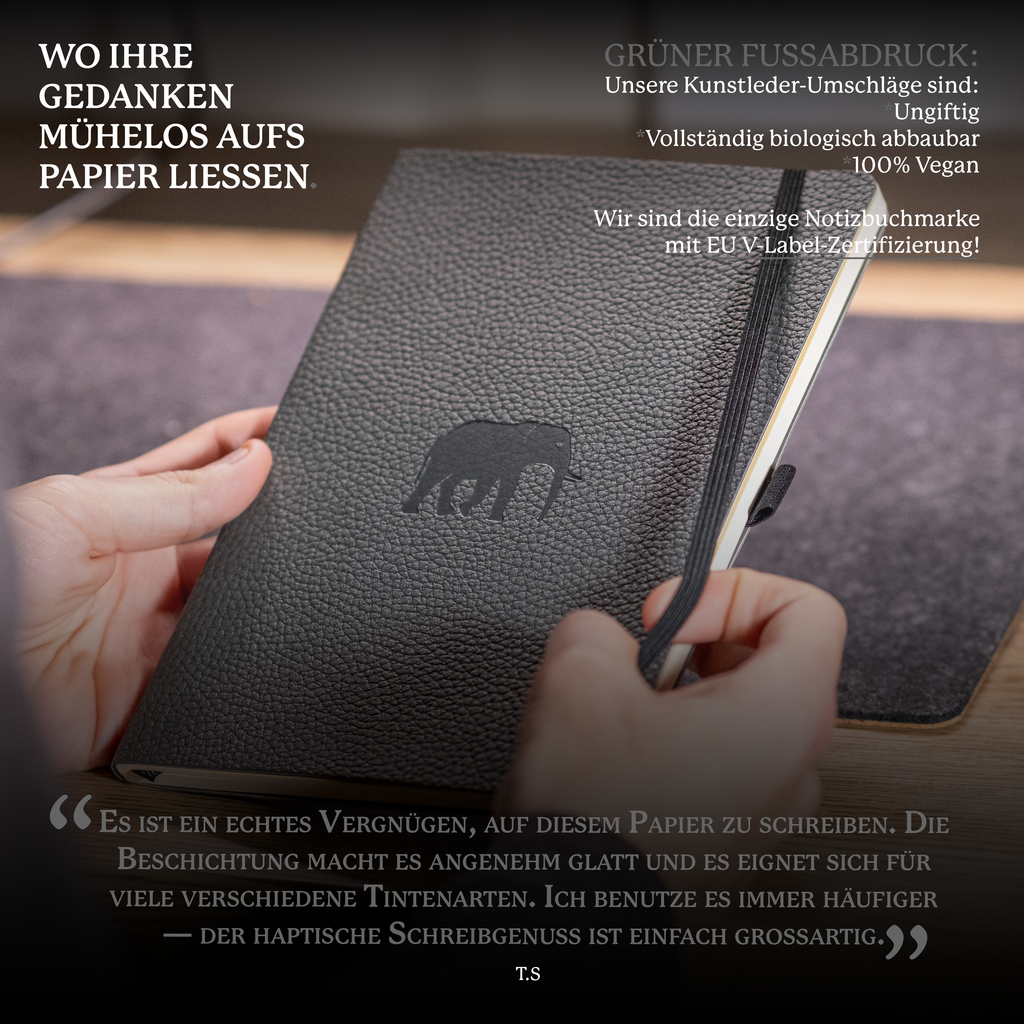 Dingbats* Softcover Notebook A5+ Wildlife - Elephant Grey