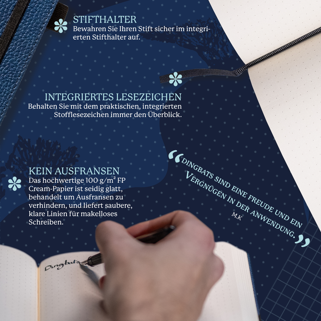 Dingbats* Hardcover Notebook Wildlife - Whale Blue