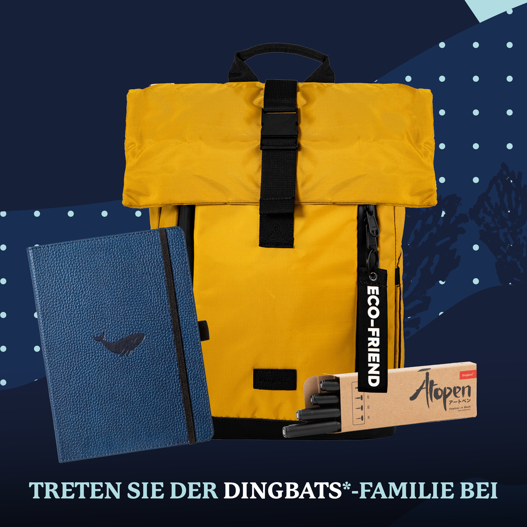 Dingbats* Hardcover Notebook Wildlife - Whale Blue