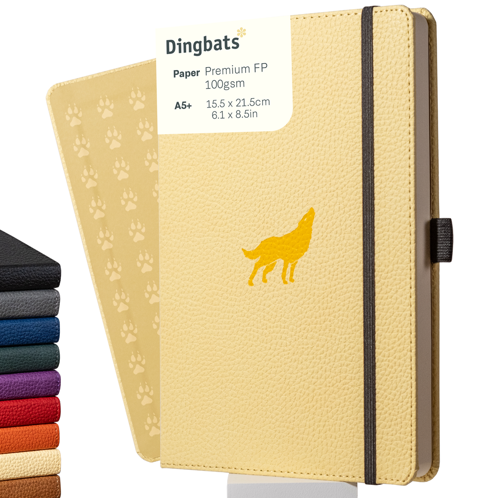 Dingbats* Hardcover Notebook A5+ Wildlife - Wolf Beige