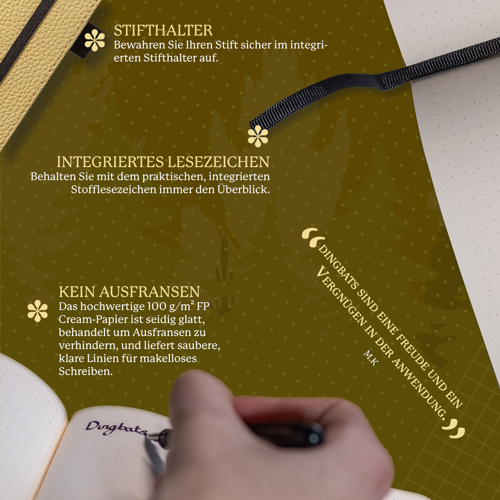 Dingbats* Hardcover Notebook A5+ Wildlife - Wolf Beige