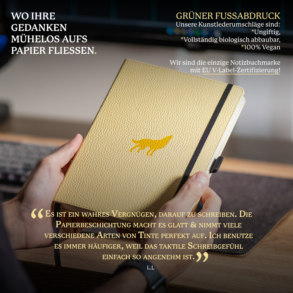 Dingbats* Hardcover Notebook A5+ Wildlife - Wolf Beige