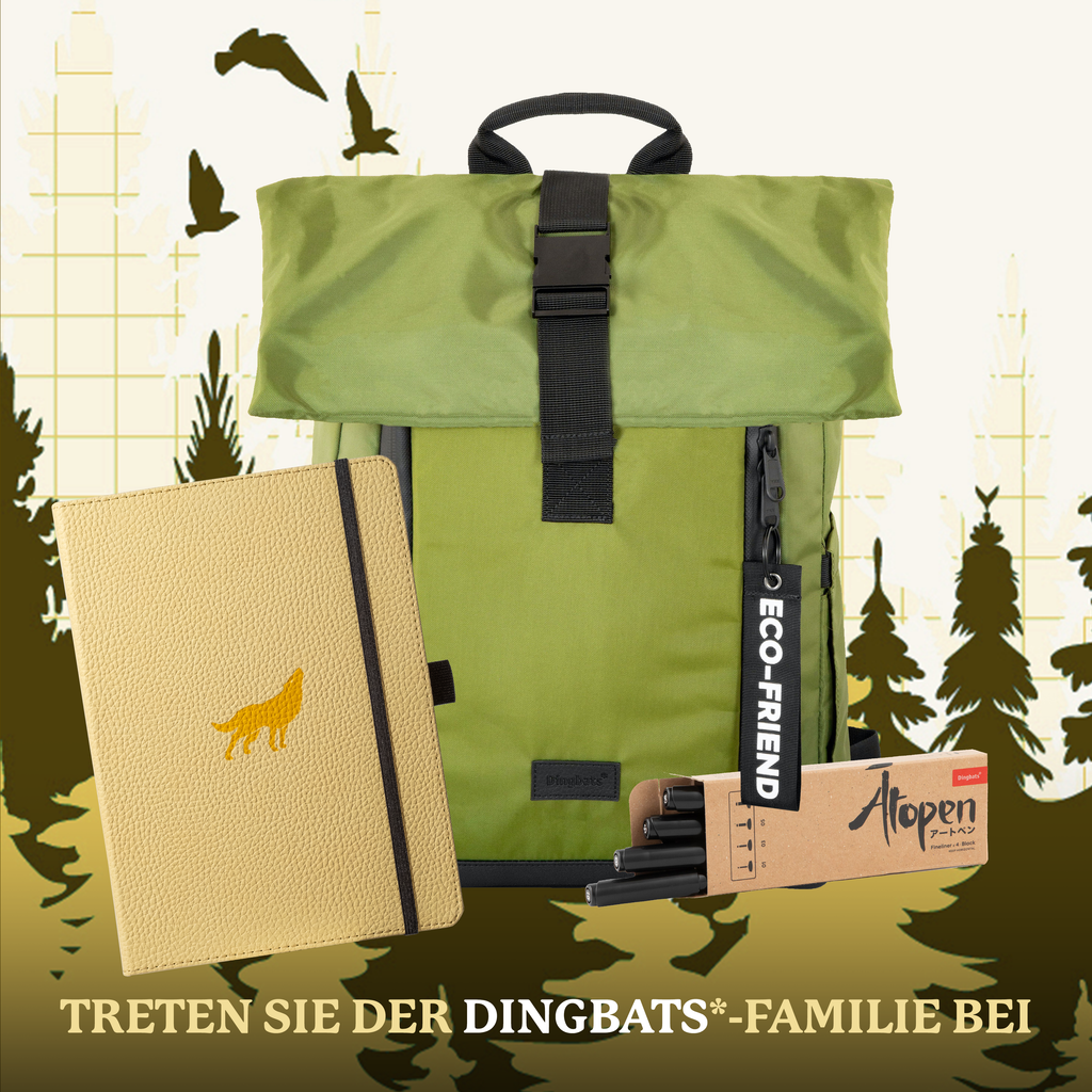 Dingbats* Hardcover Notebook A5+ Wildlife - Wolf Beige